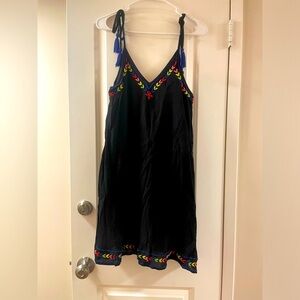Aqua Brand Black Tassel Sundress- Perfect For Summer! Size XS